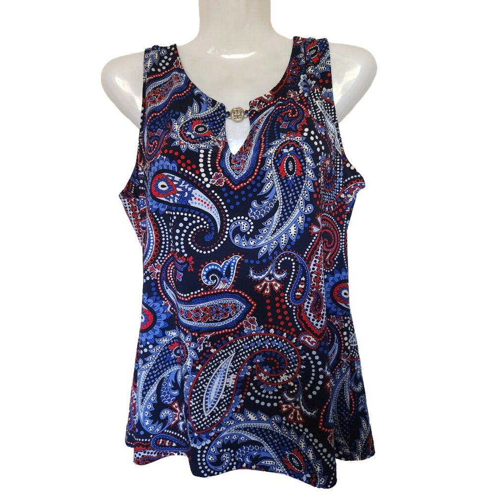Vibrant TOMMY HILFIGER Paisley Sleeveless Top/Tank